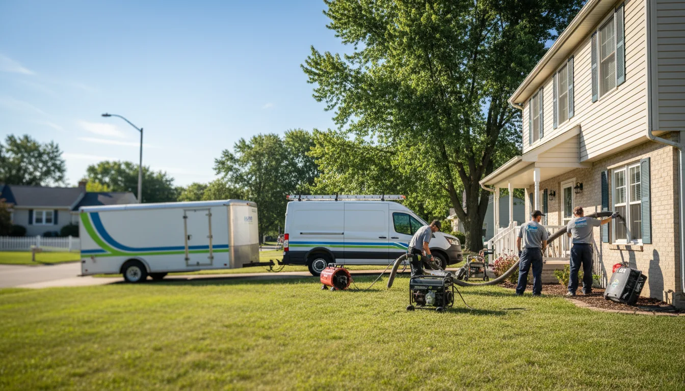 Flooded Basement Restoration And Cleanup With Repair in Brownstown, IL near me